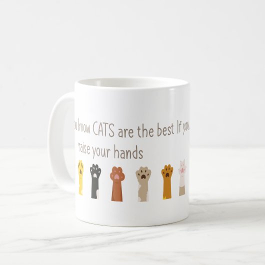 Verhoog uw handdrukken het beste gefingeerde citaa koffiemok (Voorkant links)