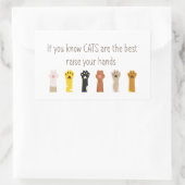 Verhoog uw handdrukken het beste gefingeerde citaa rechthoekige sticker (Tas)