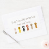 Verhoog uw handdrukken het beste gefingeerde citaa rechthoekige sticker (Envelop)