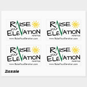 Verhoog uw hoogte Asheville rechthoek Sticker (Vel)