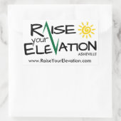 Verhoog uw hoogte Asheville rechthoek Sticker (Tas)