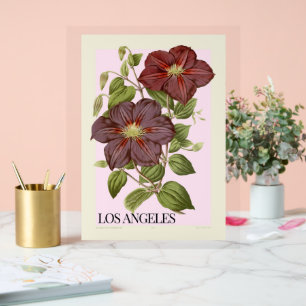 Verhoog uw interieur met Flowers LOS ANGELES POSTE Acryl Bord