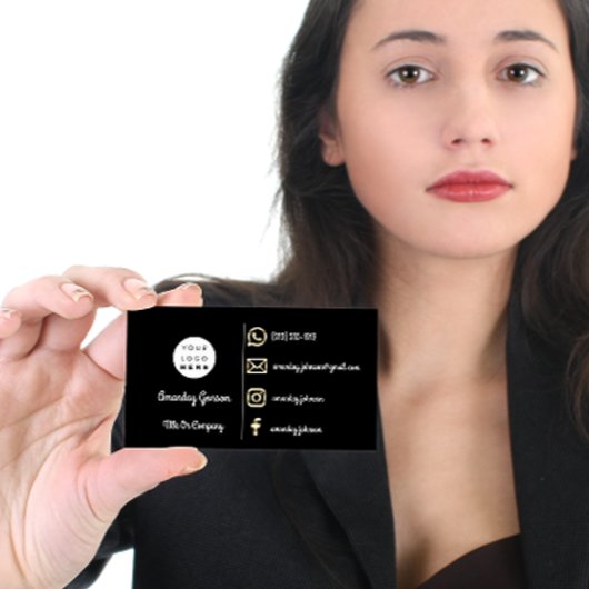 Verhoog uw merk met aangepaste Logo Social Media G Visitekaartje