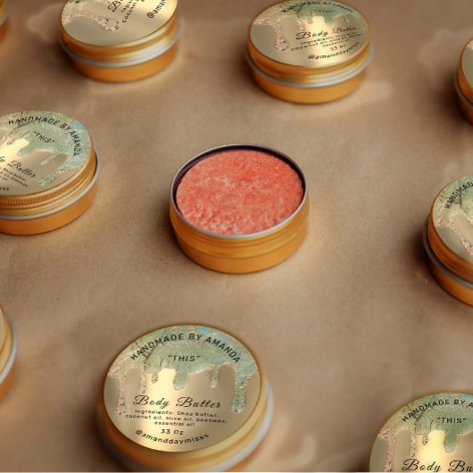 Verhoog uw merk met Body Butter Packaging Gold Ronde Sticker