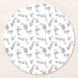 Verhoog uw merk met hoogwaardige papieren onderzet ronde kartonnen onderzetter