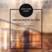 Verhoog uw merk met onroerend goed venster sticker (Vel 2)