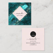 Verhoog uw merk met professioneel ingelijst goud vierkante visitekaartje (Voorkant / Achterkant)