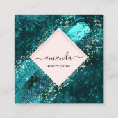 Verhoog uw merk met professioneel ingelijst goud vierkante visitekaartje (Voorkant)