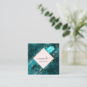 Verhoog uw merk met professioneel ingelijst goud vierkante visitekaartje (Staand voorkant)