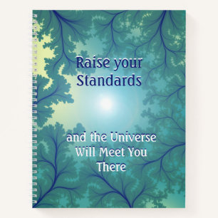 Verhoog uw Normen Bevestiging Citaat Notitieboek