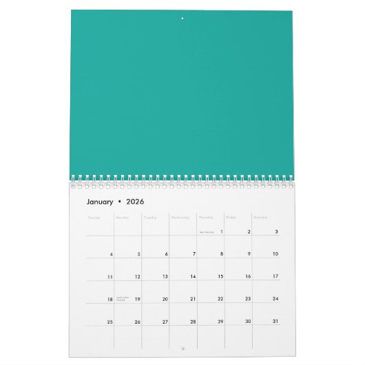 Verhoog uw ontwerp met een groene achtergrond kalender (Jan 2026)