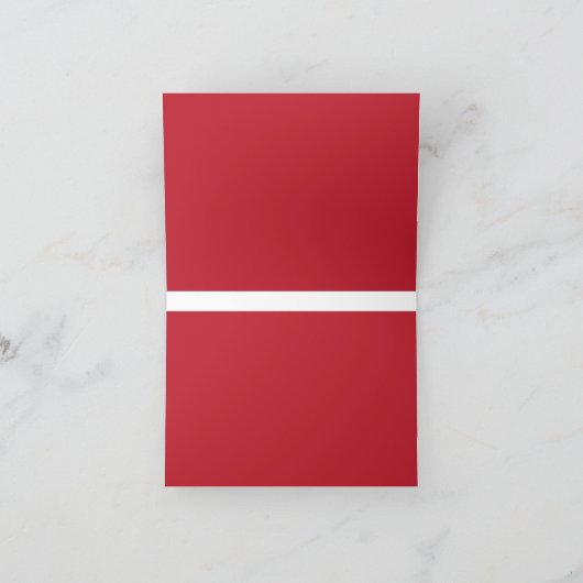 Verhoog uw ontwerp met een rode achtergrond en wit bedankkaart (Binnen)