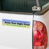 Verhoog uw rechtervoet bumpersticker (Op Truck)