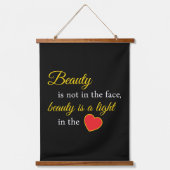 Verhoog uw ruimte - Beauty Slogan Wall Hanging Hangend Wandkleed (Voorkant)