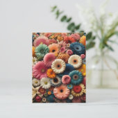 Verhoog uw ruimte Kleurrijke Gerbera Daisy Floral Briefkaart (Staand voorkant)