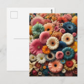 Verhoog uw ruimte Kleurrijke Gerbera Daisy Floral Briefkaart (Voorkant / Achterkant)