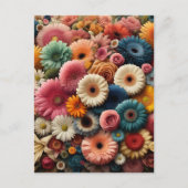 Verhoog uw ruimte Kleurrijke Gerbera Daisy Floral Briefkaart (Voorkant)