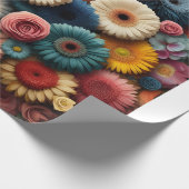 Verhoog uw ruimte Kleurrijke Gerbera Daisy Floral Cadeaupapier (Hoek)