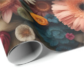 Verhoog uw ruimte Kleurrijke Gerbera Daisy Floral Cadeaupapier (Rol Hoek)