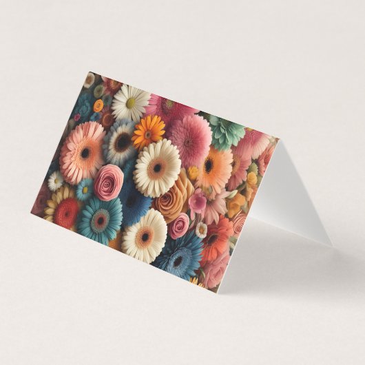 Verhoog uw ruimte Kleurrijke Gerbera Daisy Floral Kaart (Voorkant)