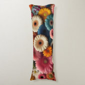 Verhoog uw ruimte Kleurrijke Gerbera Daisy Floral Lichaamskussen (Voorkant Verticaal)