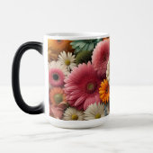 Verhoog uw ruimte Kleurrijke Gerbera Daisy Floral Magische Mok (Links)