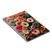 Verhoog uw ruimte Kleurrijke Gerbera Daisy Floral Notitieboek (Rechterzijde)