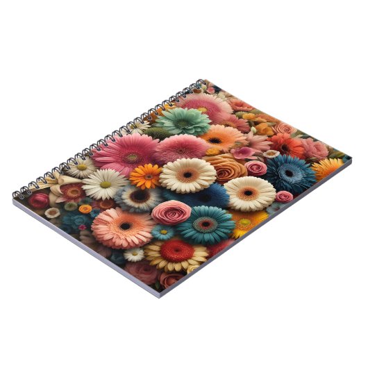 Verhoog uw ruimte Kleurrijke Gerbera Daisy Floral Notitieboek (Linkerzijde)