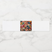 Verhoog uw ruimte Kleurrijke Gerbera Daisy Floral Waterfles Etiket (Enkel label)