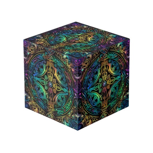 Verhoog uw ruimte met Abstracte Photo Cube Art Kubus (Voorkant hoekig)