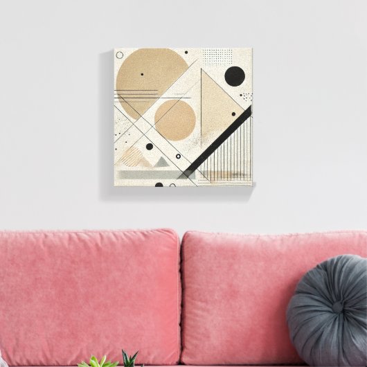 Verhoog uw ruimte met deze opvallende moderne kuns canvas afdruk (Insitu (Woonkamer))