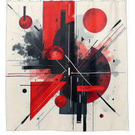 Verhoog uw ruimte met dynamische Abstracte kunst Douchegordijn