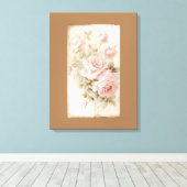 Verhoog uw ruimte met een dromerige Rozen Waterver Canvas Afdruk (Insitu (Houten vloer))