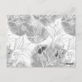 Verhoog uw ruimte met een witte en zwarte achtergr briefkaart (Achterkant)