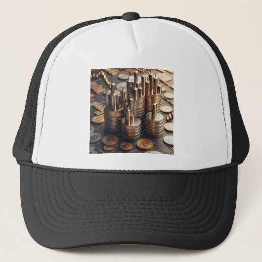 Verhoog uw ruimte met op handel geïnspireerde kuns trucker pet (Voorkant)