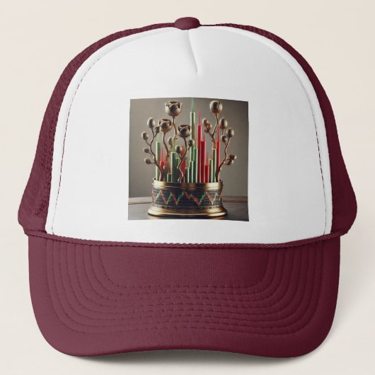 Verhoog uw ruimte met op handel geïnspireerde kuns trucker pet (Voorkant)