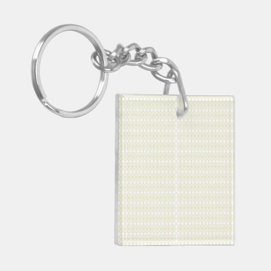 Verhoog uw ruimte met wit en goud geometrisch sleutelhanger (Voorkant Links)