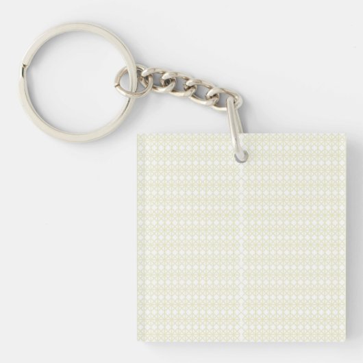 Verhoog uw ruimte met wit en goud geometrisch sleutelhanger (Voorkant)