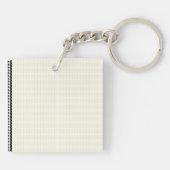 Verhoog uw ruimte met wit en goud geometrisch sleutelhanger (Achterkant)