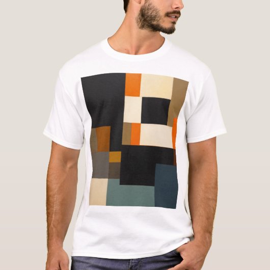 Verhoog uw stijl met Abstracte minimalistische T-S T-shirt (Voorkant)