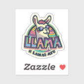 Verhoog uw stijl met Llama-geïnspireerde Sticker A (Vel)
