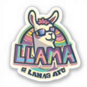 Verhoog uw stijl met Llama-geïnspireerde Sticker A (Voorkant)