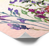 Verhoog uw woorden de Wildbloemen van de Waterverf Poster (Hoek)