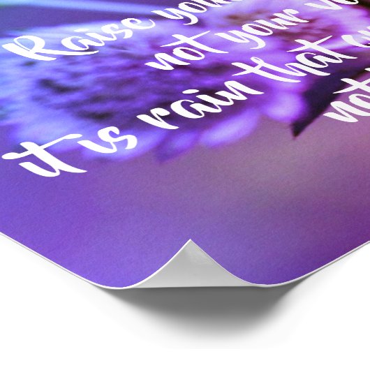 Verhoog uw woorden Rumi Inspirerend prijsopgave Poster (Hoek)