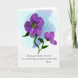 Verhoog uw woorden Rumi Waterverf Groet Kaart