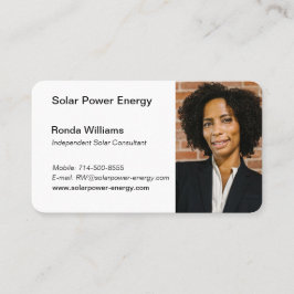 Verhoog uw zonne-energiebedrijf met aangepast ontw visitekaartje