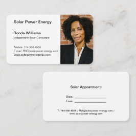 Verhoog uw zonne-energiebedrijf met aangepast ontw visitekaartje