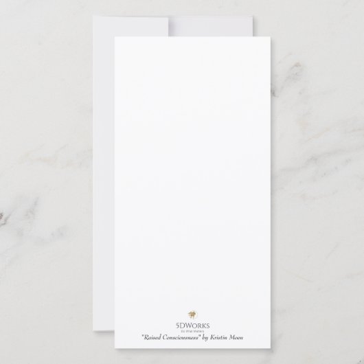 "Verhoogd bewustzijn" Bedankkaart (Achterkant)