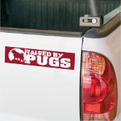 VERHOOGD DOOR DE POGS Red Bumpersticker (Op Truck)