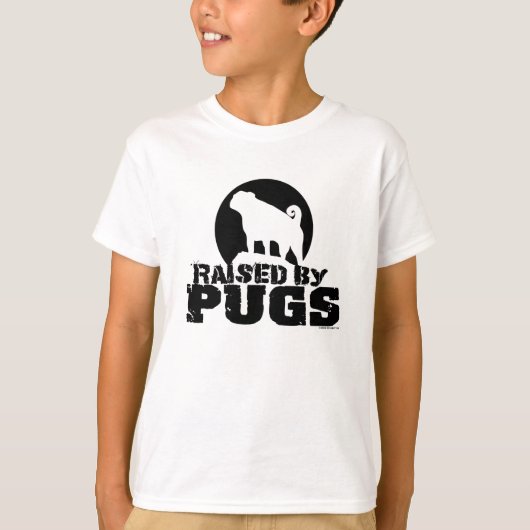 VERHOOGD DOOR DE PUGS Kinder Shirt (Voorkant)